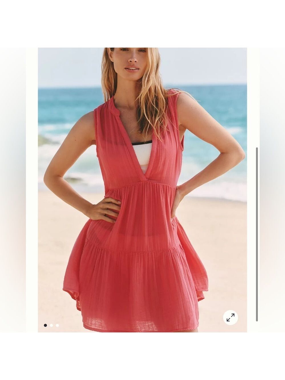 Anthropologie The Kallie Flowy Boho Beach Tunic Dress by Celandine XS